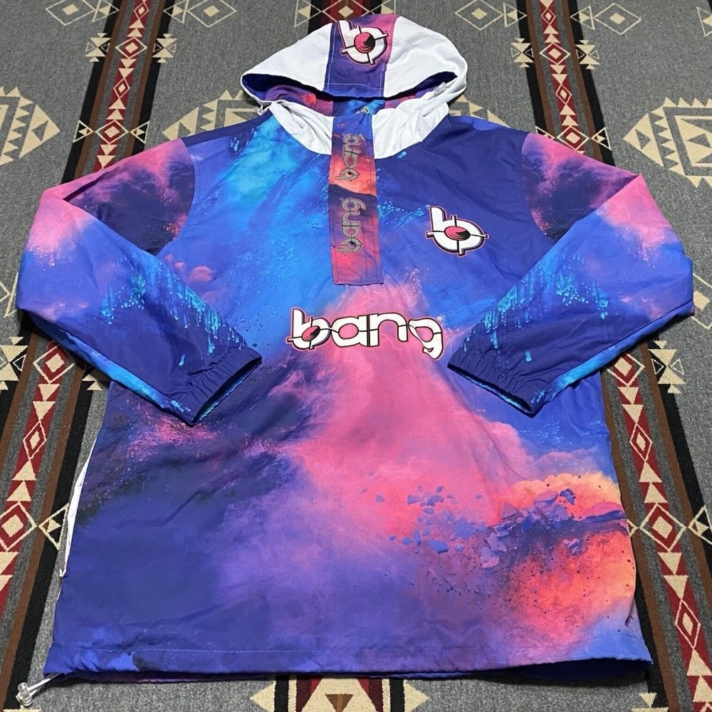 Bang Revolution ENERGY RAIN JACKET PULLOVER WINDBREAKER Men’s XL